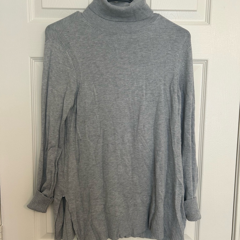 Cozy Gray Turtleneck Sweater